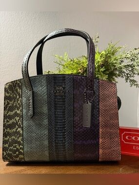 Coach Charlie Carryall 28 Ombre Snakeskin Satchel/Crossbody (NWT)